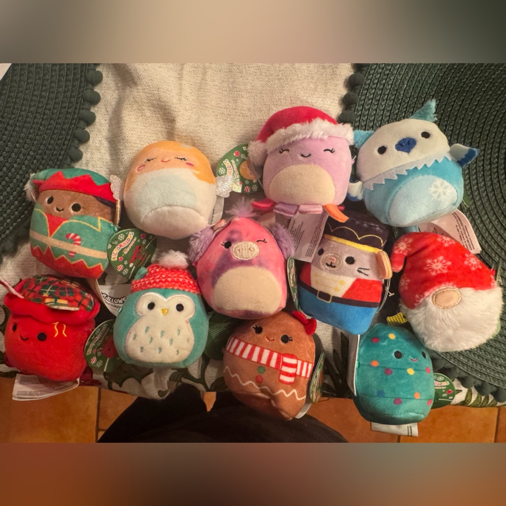 Xmas 2” Squishmallows, 12 Total!